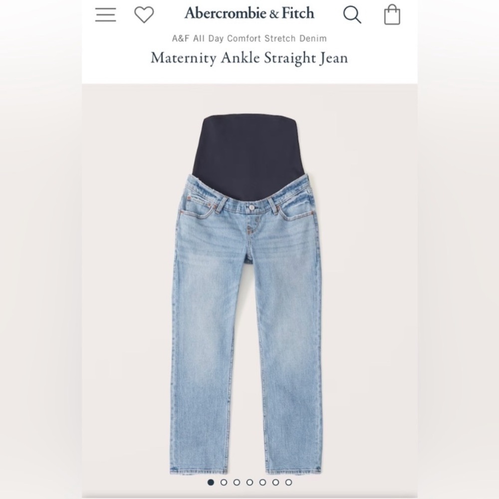 Abercrombie maternity ankle straight jean